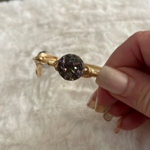 Beautiful Druzy Bourbon and bowtie bangle